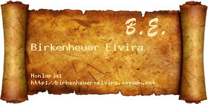 Birkenheuer Elvira névjegykártya